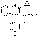 Ethyl 2-cyclopropyl-4-(4-fluorophenyl)-quinolyl-3-carboxylate  molecular structure (CAS 148516-11-4)