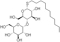 结构式 CAS# 148565-57-5, 正十一烷基-beta-D-1-硫代麦牙糖苷