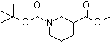 Methyl N-Boc-piperidine-3-carboxylate molecular structure (CAS 148763-41-1)