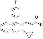 结构式 CAS# 148901-68-2, (E)-3-[2-环丙基-4-(4-氟苯基)-3-喹啉-2-丙烯醛