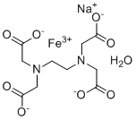 Ethylenediaminetetraacetic acid iron(III) sodium salt hydrate molecular structure (CAS 149022-26-4)