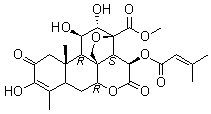 结构式 CAS# 14907-98-3, 鸦胆子苦醇