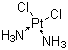 反式二氨二氯合铂分子结构 (CAS 14913-33-8)