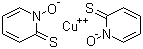 双(1-羟基-1H-吡啶-2-硫代硫酸-O,S)铜分子结构 (CAS 14915-37-8)