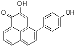 structure of CAS# 149184-19-0, 2-Hydroxy-4-(4-hydroxyphenyl)-1H-phenalen-1-one;Irenolone