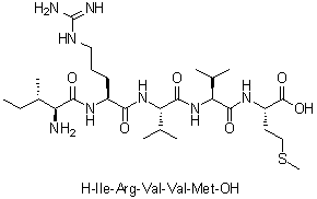 L-Isoleucyl-L-arginyl-L-valyl-L-valyl-L-methionine molecular structure (CAS 149234-05-9)