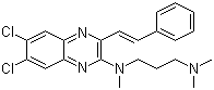 N-[6,7-二氯-3-(2-苯乙烯基)-2-喹喔啉基]-N,N',N'-三甲基-1,3-丙二胺分子结构 (CAS 149366-39-2)