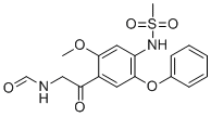 N-(2-(2-Methoxy-4-(methylsulfonamido)-5-phenoxyphenyl)-2-oxoethyl)formamide molecular structure (CAS 149456-98-4)