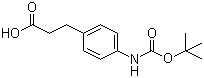 结构式 CAS# 149506-05-8, 3-(N-叔丁氧羰基-4-氨基苯基)丙酸