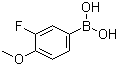 结构式 CAS# 149507-26-6, 3-氟-4-甲氧基苯硼酸