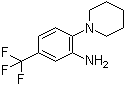 结构式 CAS# 1496-40-8, 2-哌啶基-5-三氟甲基苯胺