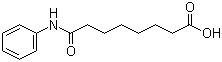 structure of CAS# 149648-52-2, 7-Phenylcarbamoylheptanoic acid;8-Oxo-8-(phenylamino)octanoic acid