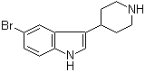结构式 CAS# 149669-42-1, 4-(5-溴-3-吲哚基)哌啶