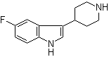 结构式 CAS# 149669-43-2, 5-氟-3-[4-哌啶基]-1H-吲哚
