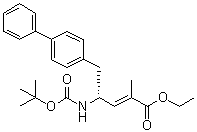 结构式 CAS# 149709-59-1, (4R)-5-[1,1'-联苯]-4-基-4-[[叔丁氧羰基]氨基]-2-甲基-2-戊烯酸乙酯