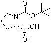 (R)-N-Boc-pyrrolidin-2-ylboronic acid molecular structure (CAS 149716-78-9)
