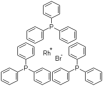 结构式 CAS# 14973-89-8, 三(三苯基膦)溴化铑