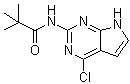 N-(4-Chloro-7H-pyrrolo[2,3-d]pyrimidin-2-yl)-2,2-dimethylpropionamide molecular structure (CAS 149765-15-1)