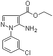 5-氨基-1-(3-氯苯基)-1H-吡唑-4-羧酸乙酯分子结构 (CAS 15001-08-8)