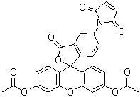Fluorescein diacetate 5-maleimide molecular structure (CAS 150322-01-3)