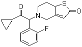 5-[2-Cyclopropyl-1-(2-fluorophenyl)-2-oxoethyl]-5,6,7,7a-tetrahydrothieno[3,2-c]pyridin-2(4H)-one molecular structure (CAS 150322-38-6)