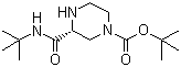 (S)-2-tert-Butylcarboxamide-4-tert-butoxycarbonyl piperazine molecular structure (CAS 150323-35-6)