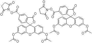 结构式 CAS# 150347-59-4, 5(6)-羧基二乙酸荧光素琥珀酰亚胺酯