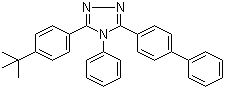 3-(Biphenyl-4-yl)-5-(4-tert-butylphenyl)-4-phenyl-4H-1,2,4-triazole molecular structure (CAS 150405-69-9)