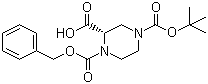 (S)-N-4-Boc-N-1-Cbz-2-Piperazinecarboxylic acid molecular structure (CAS 150407-69-5)