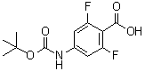 4-[[(1,1-Dimethylethoxy)carbonyl]amino]-2,6-difluorobenzoic acid molecular structure (CAS 150460-57-4)