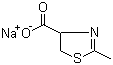 structure of CAS# 15058-19-2, 4,5-Dihydro-2-methyl-4-thiazolecarboxylic acid sodium salt;2-Methyl-2-thiazoline-4-carboxylic acid sodium salt; 4,5-Dihydro-2-methyl-4-thiazolecarboxylic acid sodium salt