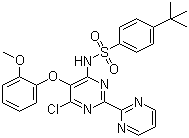 4-tert-Butyl-N-(6-chloro-5-(2-methoxyphenoxy)-2,2'-bipyrimidin-4-yl)benzenesulfonamide molecular structure (CAS 150727-06-3)