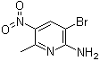 3-Bromo-6-methyl-5-nitro-2-pyridinamine molecular structure (CAS 150935-62-9)