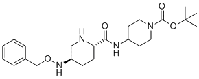 tert-butyl 4-[[(2S,5R)-5-(phenylmethoxyamino)piperidine-2-carbonyl]amino]piperidine-1-carboxylate molecular structure (CAS 1510832-19-5)
