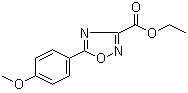 structure of CAS# 151098-14-5, 5-(4-Methoxyphenyl)-[1,2,4]oxadiazole-3-carboxylic acid ethyl ester