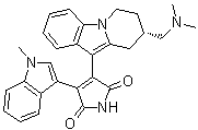 (S)-3-[8-[(Dimethylamino)methyl]-6,7,8,9-tetrahydropyrido[1,2-a]indol-10-yl]-4-(1-methyl-1H-indol-3-yl)-1H-pyrrole-2,5-dione molecular structure (CAS 151342-35-7)