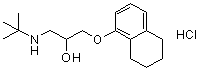 1-(tert-Butylamino)-3-[(5,6,7,8-tetrahydro-1-naphthyl)oxy]-2-propanol hydrochloride molecular structure (CAS 15148-92-2)