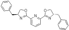 structure of CAS# 151670-69-8, 2,6-Bis[(4S)-4-benzyl-4,5-dihydrooxazol-2-yl]pyridine;(S,S)-2,6-Bis(4'-benzyloxazolin-2'-yl)pyridine; 2,6-Bis[(4S)-4-benzyl-2-oxazolin-2-yl]pyridine