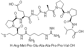 L-Arginyl-L-methionyl-L-prolyl-L-alpha-glutamyl-L-alanyl-L-alanyl-L-prolyl-L-prolyl-L-valine molecular structure (CAS 151808-59-2)