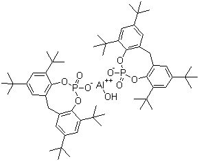 Aluminium hydroxybis[2,2'-methylen-bis(4,6-di-tert-butylphenyl)phosphate] molecular structure (CAS 151841-65-5)