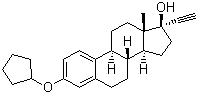 结构式 CAS# 152-43-2, 炔雌醇环戊醚; 乙炔雌二醇环戊醚