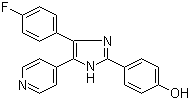 structure of CAS# 152121-30-7, SB 202190;4-(4-Fluorophenyl)-2-(4-hydroxyphenyl)-5-(4-pyridyl)-1H-imidazole