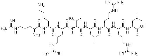 L-Arginyl-L-lysyl-L-arginyl-L-threonyl-L-leucyl-L-arginyl-L-arginyl-L-leucine molecular structure (CAS 152246-44-1)