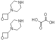 结构式 CAS# 1523571-19-8, 1-(3-氧杂环丁基)哌嗪半草酸盐