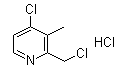 structure of CAS# 152402-97-6, 4-Chloro-2-chloromethyl-3-methylpyridine hydrochloride