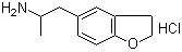 structure of CAS# 152623-94-4, 2,3-Dihydro-alpha-methyl-5-benzofuranethanamine hydrochloride