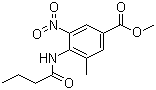 Methyl 4-(butyrylamino)-3-methyl-5-nitrobenzoate molecular structure (CAS 152628-01-8)