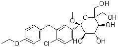 结构式 CAS# 1528636-39-6, 甲基 1-C-[4-氯-3-[(4-乙氧基苯基)甲基]苯基]-5-C-(羟基甲基)-alpha-D-木糖型吡喃己糖苷