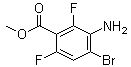结构式 CAS# 1529613-64-6, 3-氨基-4-溴-2,6-二氟苯甲酸甲酯