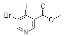 5-Bromo-4-iodo-3-pyridinecarboxylic acid methyl ester molecular structure (CAS 1529795-01-4)